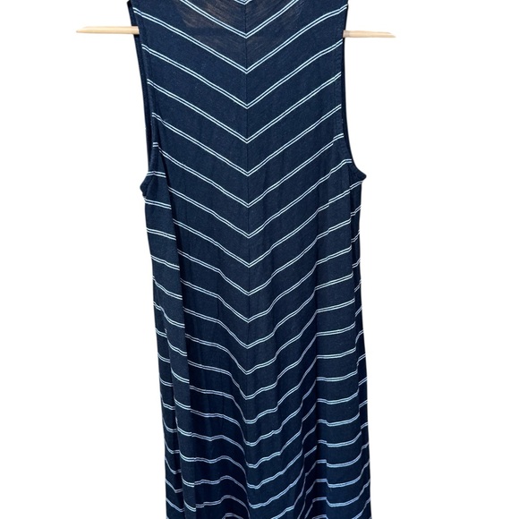 Madewell Highpoint Tank Dress in True Black Hosta Stripe - Picture 4 of 6